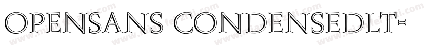 opensans condensedlt字体转换